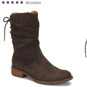 SOFFT Brown Suede Slouch Boot with Laces